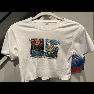 SHEIN white star crossed lover graphic tee